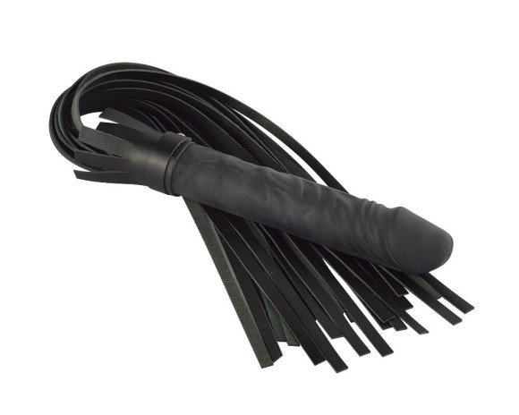 Чёрная плеть Ракета А с ручкой-фаллосом - 50 см. Чёрная плеть Ракета А с ручкой-фаллосом - 50 см.