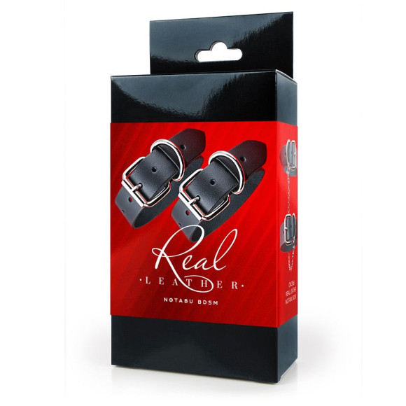 Черные кожаные оковы в в минималистичном дизайне Черные кожаные оковы в в минималистичном дизайне