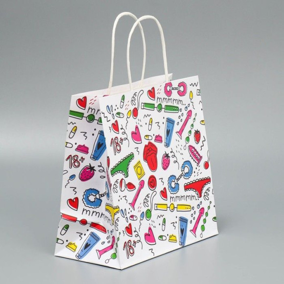 Подарочный крафтовый пакет«18» - 22×22×11 см. Подарочный крафтовый пакет«18» - 22×22×11 см.