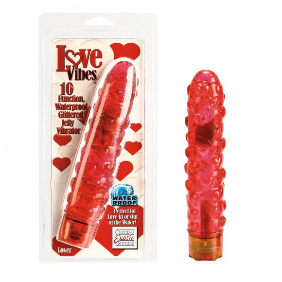 Вибромассажер Love Vibes с сердечками - 18 см. Вибромассажер Love Vibes с сердечками - 18 см.