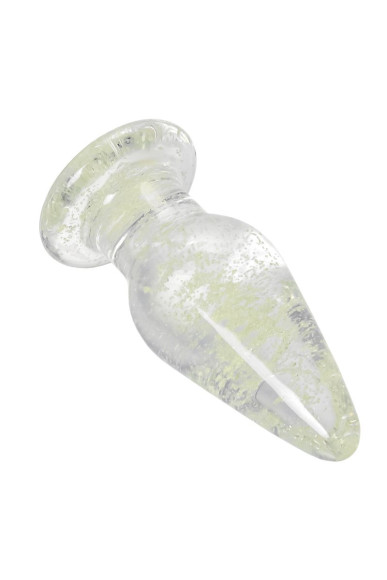 Прозрачная, светящаяся в темноте анальная втулка - 9,8 см. Прозрачная, светящаяся в темноте анальная втулка - 9,8 см.