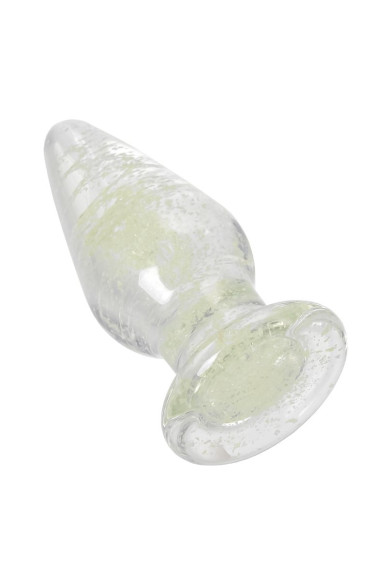 Прозрачная, светящаяся в темноте анальная втулка - 9,8 см. Прозрачная, светящаяся в темноте анальная втулка - 9,8 см.