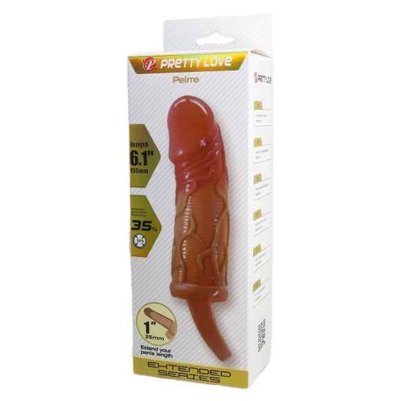 Реалистичная насадка на член Peirre - 15,5 см. Реалистичная насадка на член Peirre - 15,5 см.