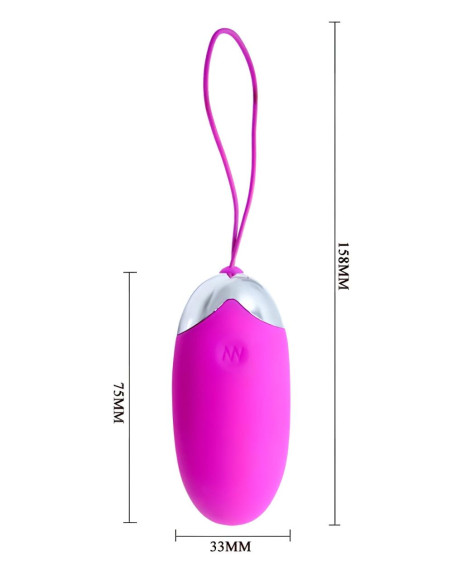 Лловое перезаряжаемое виброяйцо с пультом ДУ