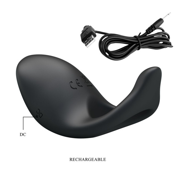 Черное перезаряжаемое эрекционное кольцо Gemma Черное перезаряжаемое эрекционное кольцо Gemma