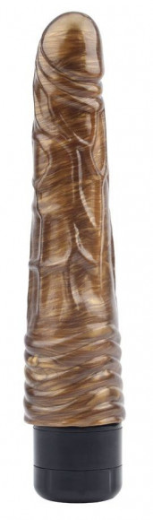 Золотистый вибратор-реалистик Suq Madiq - 22,3 см. Золотистый вибратор-реалистик Suq Madiq - 22,3 см.