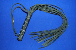 Чёрная 18-полосная полужесткая плеть - 50 см.