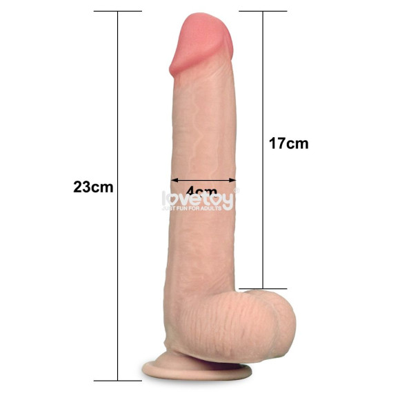 Телесный фаллоимитатор Sliding Skin Dual-Layered 9.0 - 23 см. Телесный фаллоимитатор Sliding Skin Dual-Layered 9.0 - 23 см.