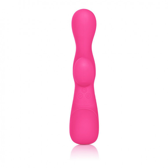 Розовый вибромассажер Impress Tongue со стимуляцией клитора - 18 см. Розовый вибромассажер Impress Tongue со стимуляцией клитора - 18 см.