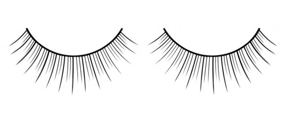 Черные ресницы с двумя уровнями длины