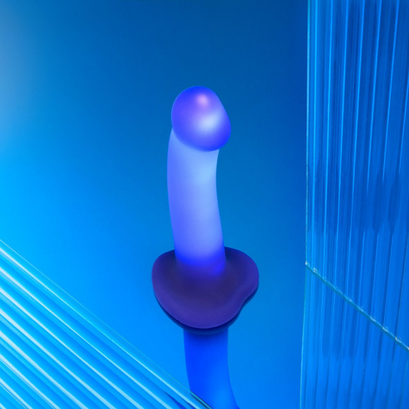 Светящийся фаллоимитатор Strap-on-me Glow-Led Dildo - size M Светящийся фаллоимитатор Strap-on-me Glow-Led Dildo - size M