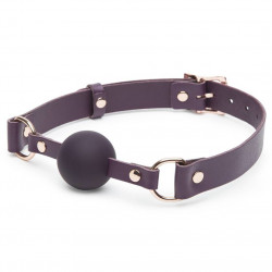 Фиолетовый кляп-шар Cherished Collection Leather Ball Gag