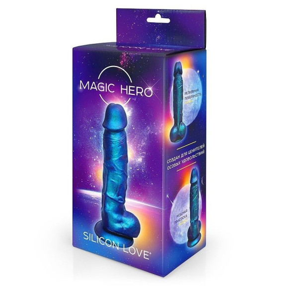 Синий фаллоимитатор с шиммером - 17 см. Синий фаллоимитатор с шиммером - 17 см.