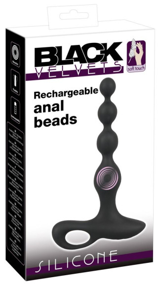 Черная анальная цепочка с вибрацией Rechargeable Anal Beads - 20 см. Черная анальная цепочка с вибрацией Rechargeable Anal Beads - 20 см.