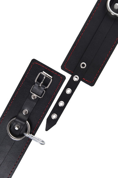 Черная распорка с 4 манжетами для рук и ног Черная распорка с 4 манжетами для рук и ног