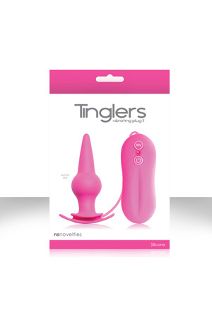 Розовая анальная пробка Tinglers - Plug II с вибрацией Розовая анальная пробка Tinglers - Plug II с вибрацией
