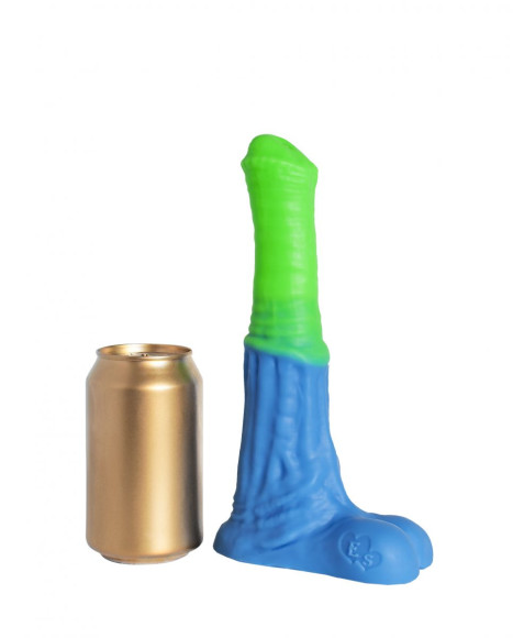 Зелёно-голубой фаллоимитатор Пегас Medium - 24 см. Зелёно-голубой фаллоимитатор Пегас Medium - 24 см.