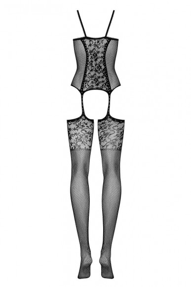 Комбинезон с цветочным рисунком и интимным доступом