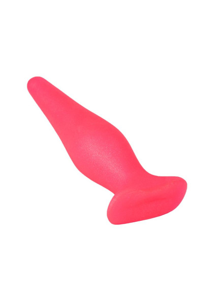 Розовая анальная пробка с узеньким кончиком - 14 см. Розовая анальная пробка с узеньким кончиком - 14 см.