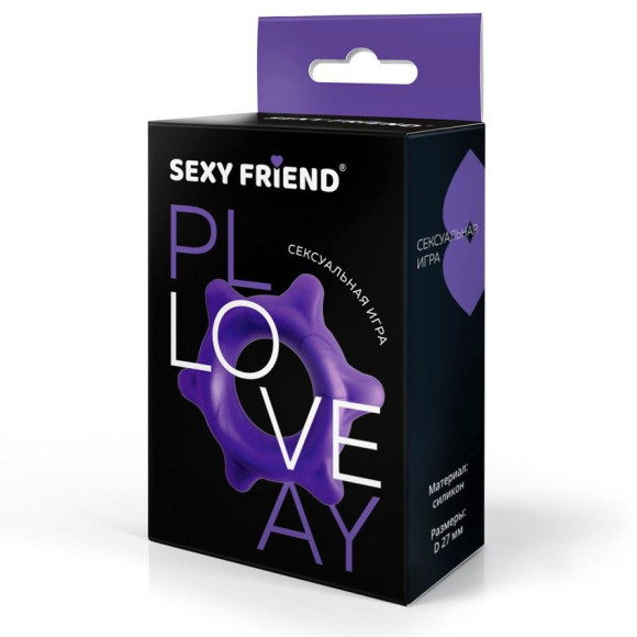 Фиолетовое эрекционное кольцо с шипиками Фиолетовое эрекционное кольцо с шипиками