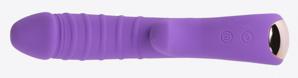 Фиолетовый вибромассажёр с рёбрышками Ribbed - 18 см. Фиолетовый вибромассажёр с рёбрышками Ribbed - 18 см.
