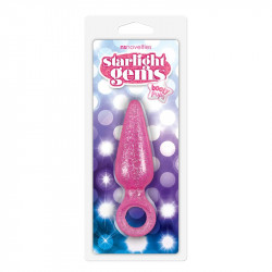 Средняя розовая анальная пробка Booty Pops с кольцом - 11,5 см.