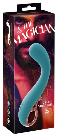 Бирюзовый вибратор для точки G The Magician G-Spot Vibrator - 19 см. Бирюзовый вибратор для точки G The Magician G-Spot Vibrator - 19 см.