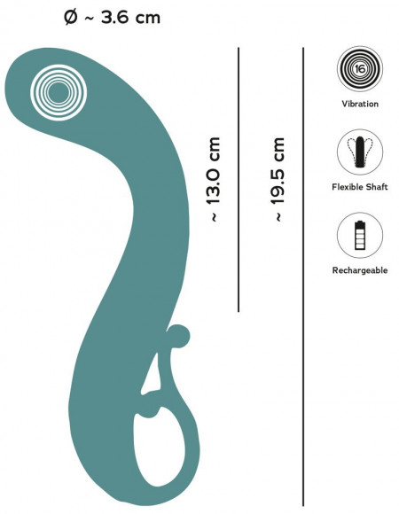 Бирюзовый вибратор для точки G The Magician G-Spot Vibrator - 19 см. Бирюзовый вибратор для точки G The Magician G-Spot Vibrator - 19 см.