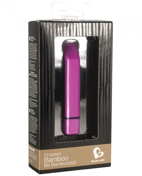 Розовая вибропуля со скошенным кончиком Bamboo 