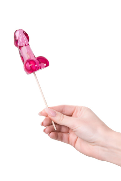 Розовый леденец в форме члена со вкусом айриш крим - 80 гр. Розовый леденец в форме члена со вкусом айриш крим - 80 гр.