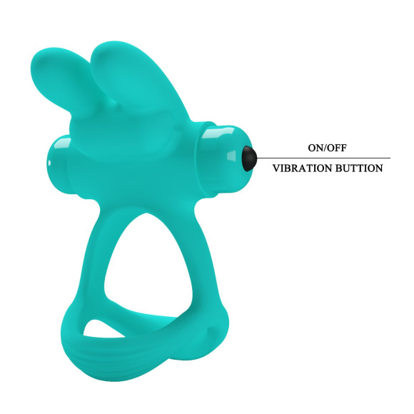 Бирюзовое эрекционное виброкольцо Passionate Dante Бирюзовое эрекционное виброкольцо Passionate Dante