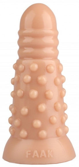 Телесная анальная втулка с шипиками - 18 см.