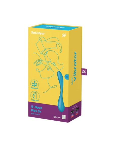 Синий гибкий вибратор Satisfyer G-Spot Flex 5+ - 19,6 см. Синий гибкий вибратор Satisfyer G-Spot Flex 5+ - 19,6 см.