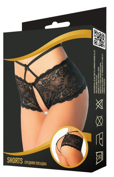 Пикантные контактные кружевные трусики-шортики Пикантные контактные кружевные трусики-шортики