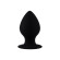 Черная анальная пробка с ограничителем - 5,5 см.