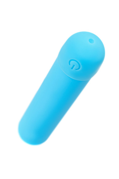 Голубая силиконовая перезаряжаемая вибропуля Murr - 10 см. Голубая силиконовая перезаряжаемая вибропуля Murr - 10 см.