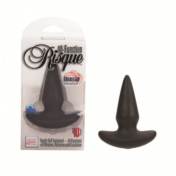 Чёрная анальная вибропробка 10 Function Risque Prober - 14,5 см. Чёрная анальная вибропробка 10 Function Risque Prober - 14,5 см.