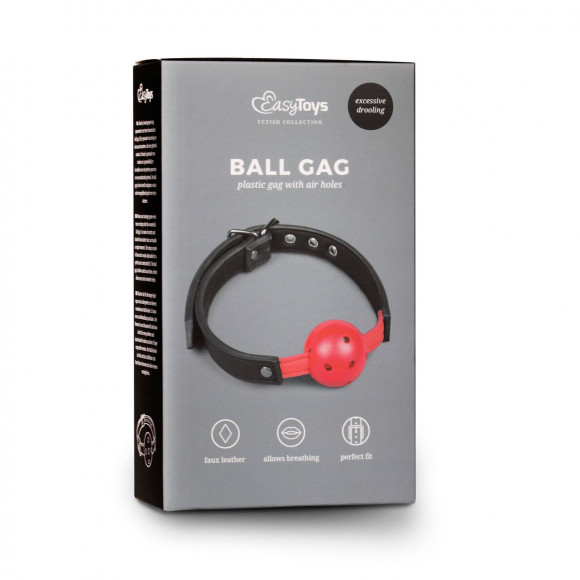 Красный кляп-шар Easytoys Ball Gag With PVC Ball Красный кляп-шар Easytoys Ball Gag With PVC Ball