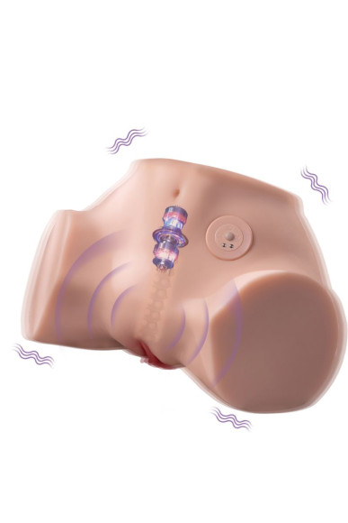 Телесный вибромастурбатор-полуторс Fennie Телесный вибромастурбатор-полуторс Fennie