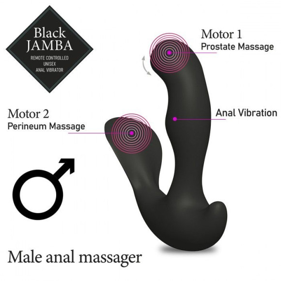 Универсальный анальный массажер Black Jamba Anal Vibrator - 12 см. Универсальный анальный массажер Black Jamba Anal Vibrator - 12 см.