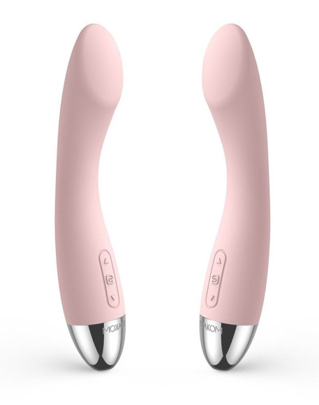 Нежно-розовый изогнутый вибратор Amy - 17 см. Нежно-розовый изогнутый вибратор Amy - 17 см.