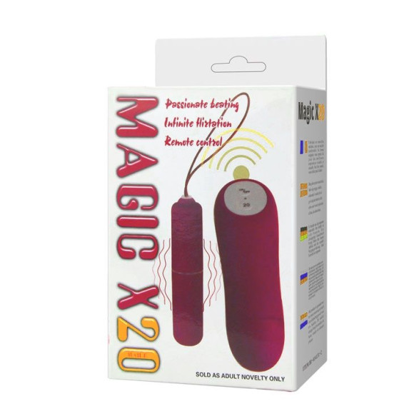 Розовая вибропуля Magic X20 с дистанционным пультом управления 20 режимами вибрации Розовая вибропуля Magic X20 с дистанционным пультом управления 20 режимами вибрации