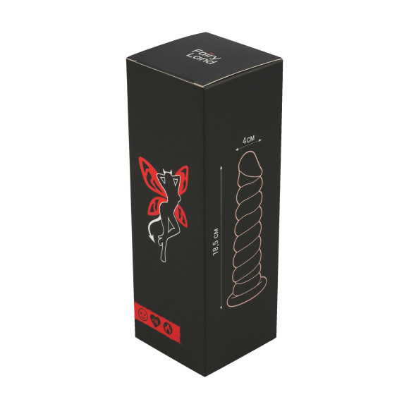 Телесный фаллоимитатор винтовой формы на присоске - 18,5 см. Телесный фаллоимитатор винтовой формы на присоске - 18,5 см.