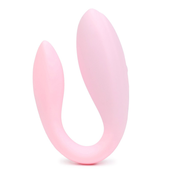 Нежно-розовый вибратор для пар с пультом ДУ Нежно-розовый вибратор для пар с пультом ДУ