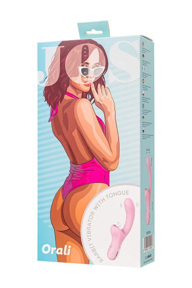 Розовый вибратор-кролик с ласкающим язычком Orali - 22 см. Розовый вибратор-кролик с ласкающим язычком Orali - 22 см.