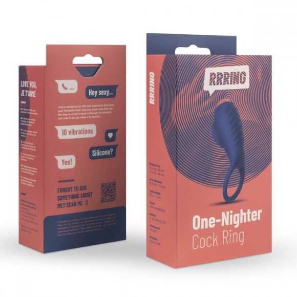 Синее эрекционное кольцо RRRING One Nighter Cock Ring Синее эрекционное кольцо RRRING One Nighter Cock Ring