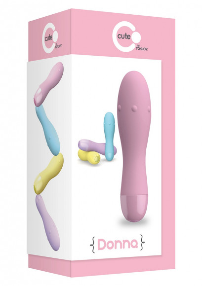 Нежно-розовый вибратор DONNA - 12 см. Нежно-розовый вибратор DONNA - 12 см.