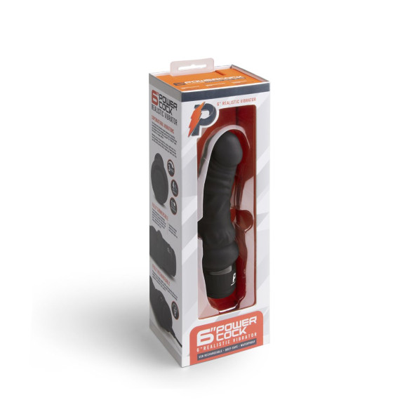 Черный вибратор-реалистик 6 Realistic Vibrator - 17 см. Черный вибратор-реалистик 6 Realistic Vibrator - 17 см.