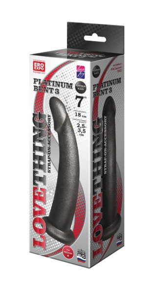 Чёрная насадка на пояс харнесс PLATINUM BENT 3 - 20 см.