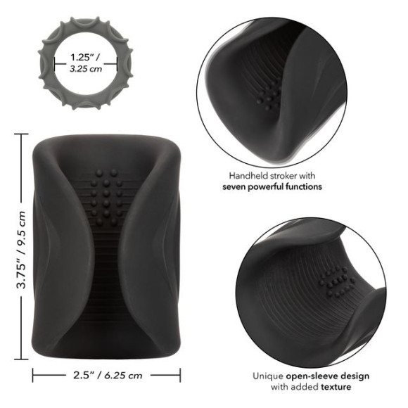 Черный вибромастурбатор Pro Stroker Черный вибромастурбатор Pro Stroker